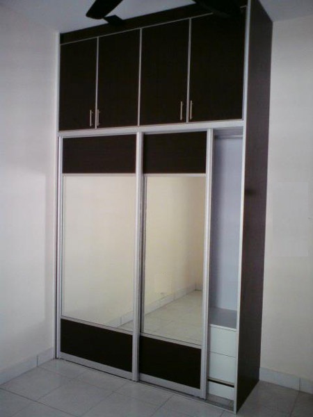Sliding Door Wardrobe Cabinet with Mirror