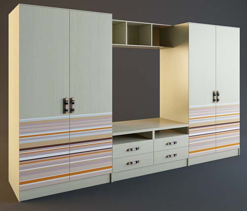 Wardrobe with TV Stand